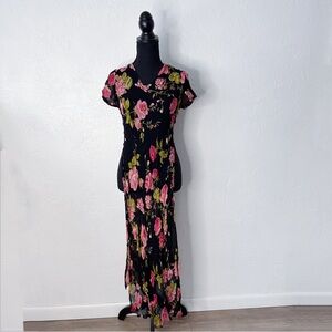 Vintage 90s American Angel beaded chiffon floral blouse